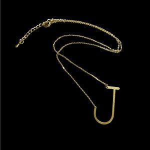 14kt GP “J” necklace lobster clasp 16-18”